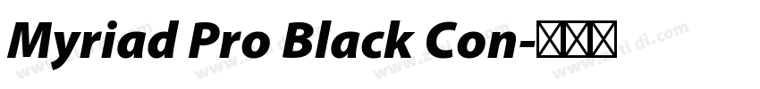 Myriad Pro Black Con字体转换